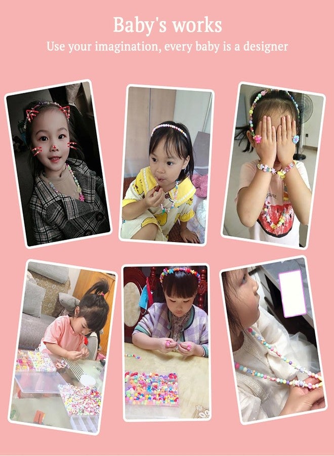 SYGA Beads for Kids Crafts Children's Jewelry Making Kit DIY Bracelets Necklace Hairband and Rings Craft Kits Birthday for 4, 5, 6, 7-Year-Old Little Girls-Multicolor (DIYBeadsSet-19) - Image 4